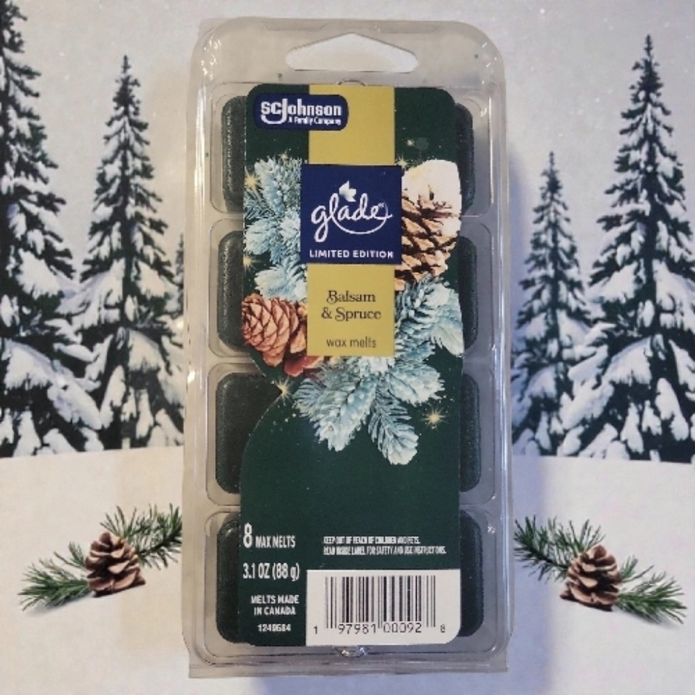 1 Glade Limited Edition Balsam & Spruce Scented Wax Melts 8 Ct (.4 Oz) Tarts